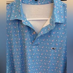 New Vineyard Vines performance polo Rare shrimp cocktail shirt size medium